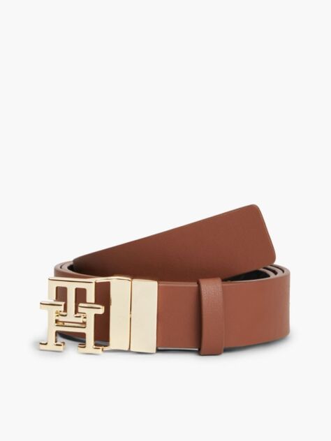 Multi Curea Din Piele Reversibila Cu Catarama TH Monogram  Femei