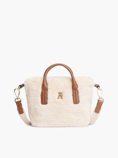 Negru Geanta Tote Crossbody Cu Blana Artificiala  Femei