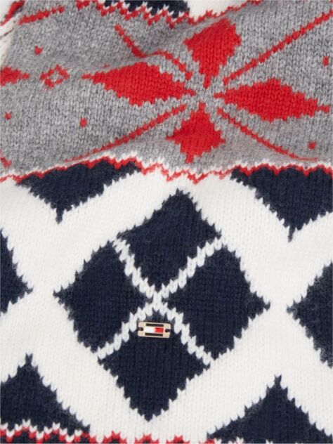 Multi Fular Din Alpaca Fair Isle Cu Steag  Femei