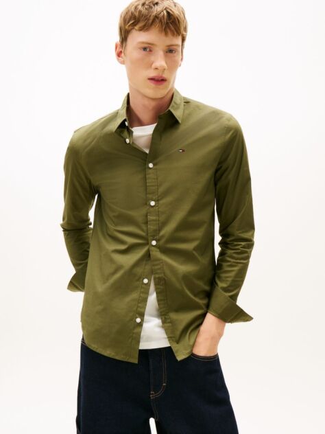 Verde Camasa Slim Fit Stretch  Barbati