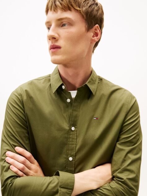 Verde Camasa Slim Fit Stretch  Barbati