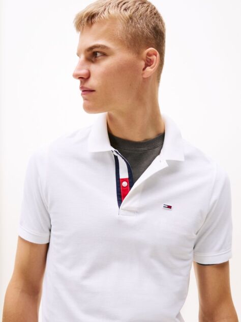 Alb Polo Slim Placket TJM  Barbati