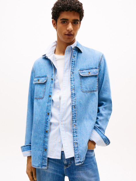 Denim Camasa Regular Din Denim   Barbati