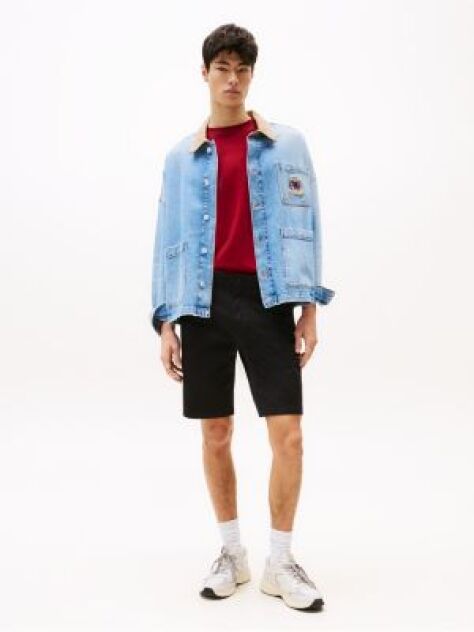 Negru Pantaloni Scurti Chino Slim Scanton  Barbati