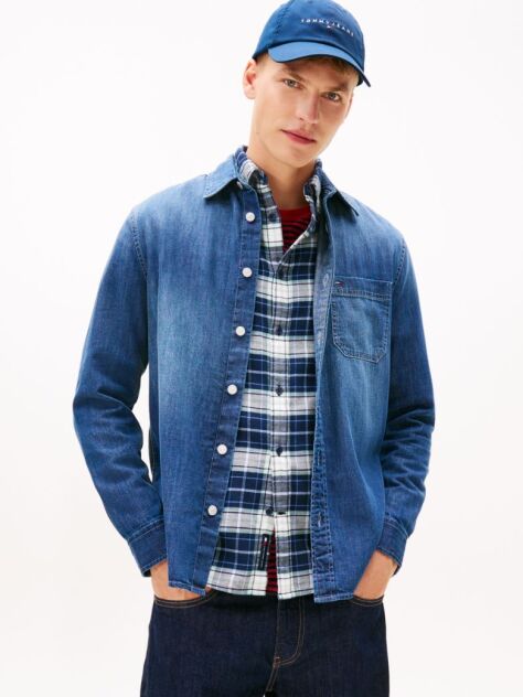Denim Camasa Denim Cu Croiala Regular  Barbati