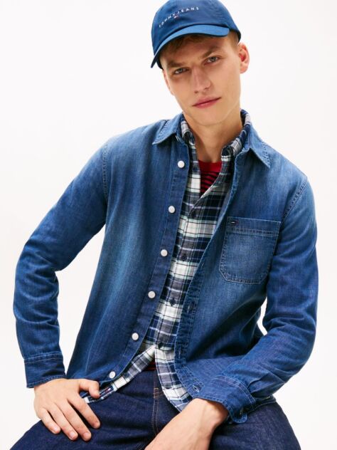 Denim Camasa Denim Cu Croiala Regular  Barbati