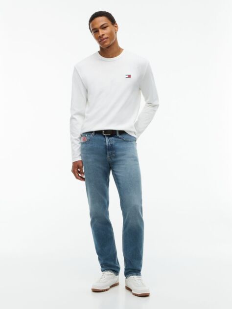 Denim Blugi Ryan Cu Croiala Slim Dreapta Cu Steag  Barbati