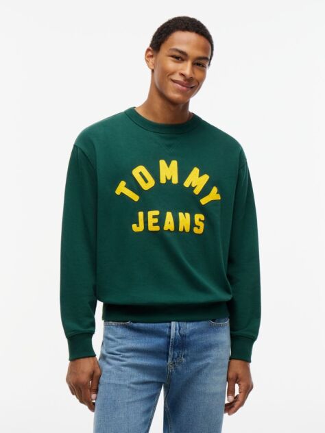 Verde Bluza De Trening Din Fleece Cu Croiala Lejera Si Logo Clasic  Barbati