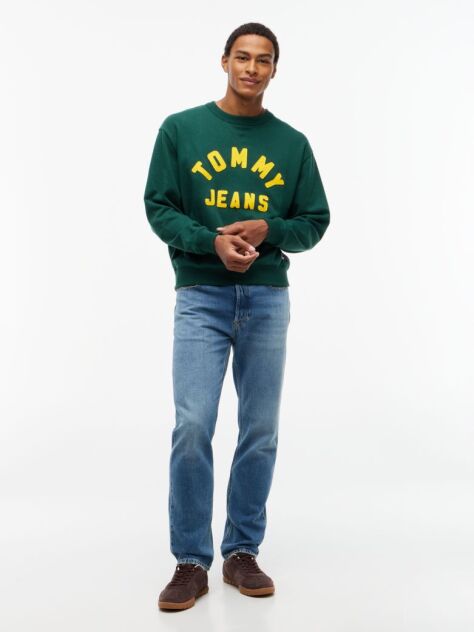 Verde Bluza De Trening Din Fleece Cu Croiala Lejera Si Logo Clasic  Barbati