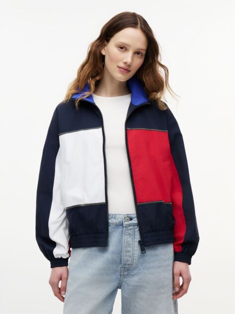 Blue Jacheta De Vant Oversized Regatta Cu Logo Pe Spate  Femei
