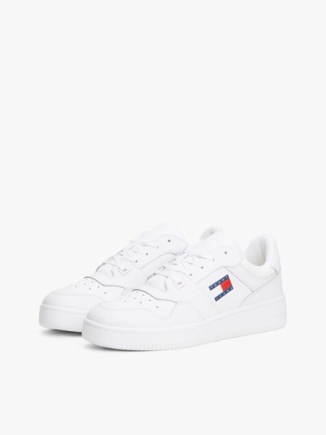 Alb Pantofi Sport Din Piele Retro  Barbati