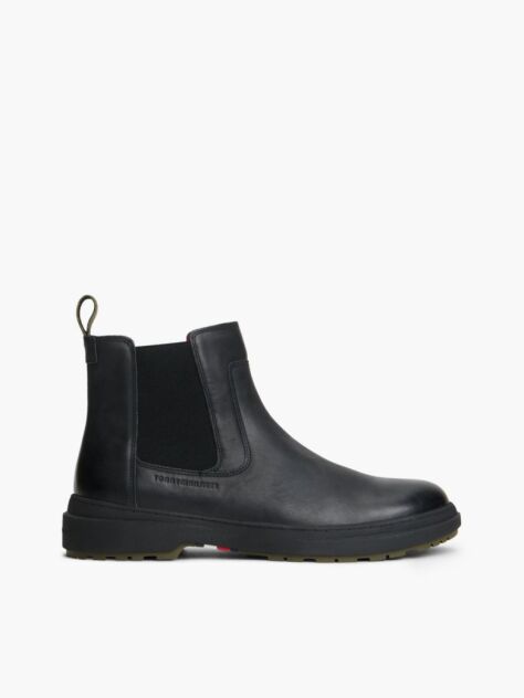 Negru Outdoor Warm Ghete Chelsea Din Piele  Barbati
