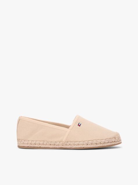 Bej Espadrile Din Panza Cu Broderie Steag  Femei