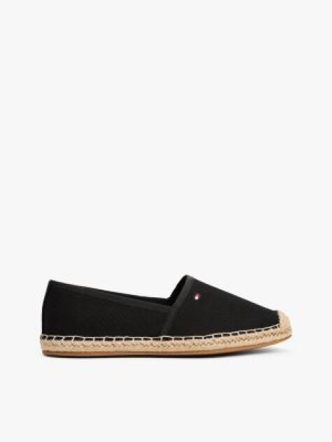 Negru Espadrile Din Panza Cu Broderie Steag  Femei