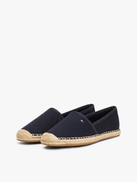 Blue Espadrile Din Panza Cu Broderie Steag  Femei