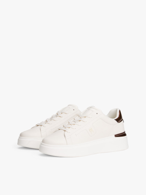 Alb Sneakers Chic Cu Platforma  Femei