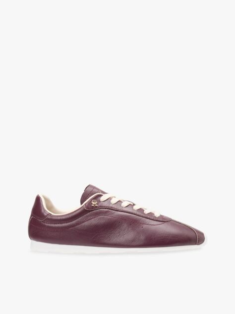 Rosu TH Monogram Sneakers Din Piele Cu Low Profil   Femei