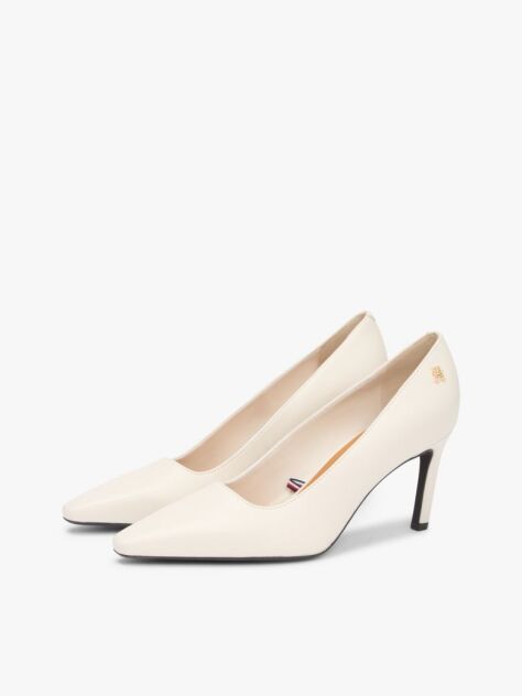 Bej TH Monogram Pantofi Cu Toc Din Piele  Femei