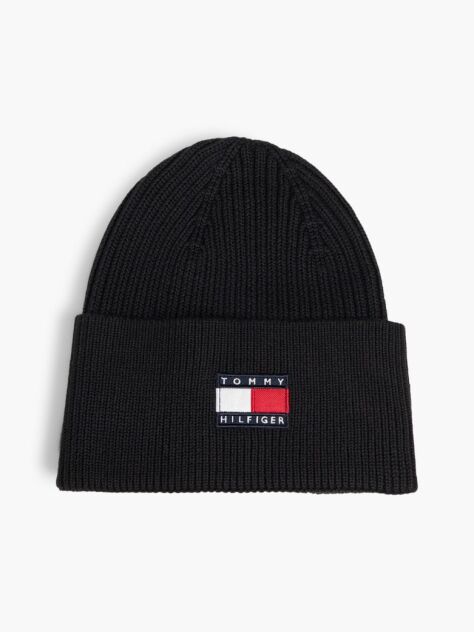 Negru Caciula Tricotata Ribbed Cu Logo Heritage  Copii unisex