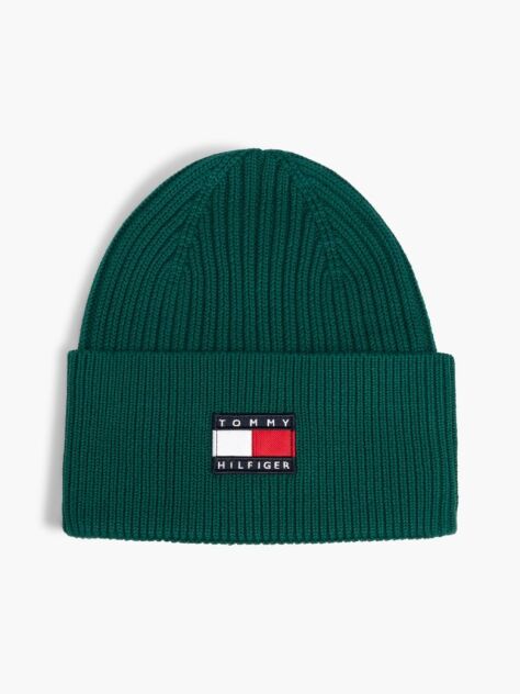 Green Kids' Heritage Flag Logo Rib-Knit Beanie  Kids Unisex
