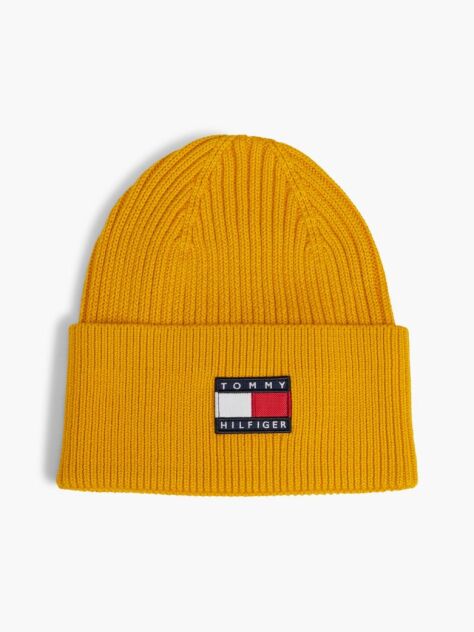 Yellow Kids' Heritage Flag Logo Rib-Knit Beanie  Kids Unisex