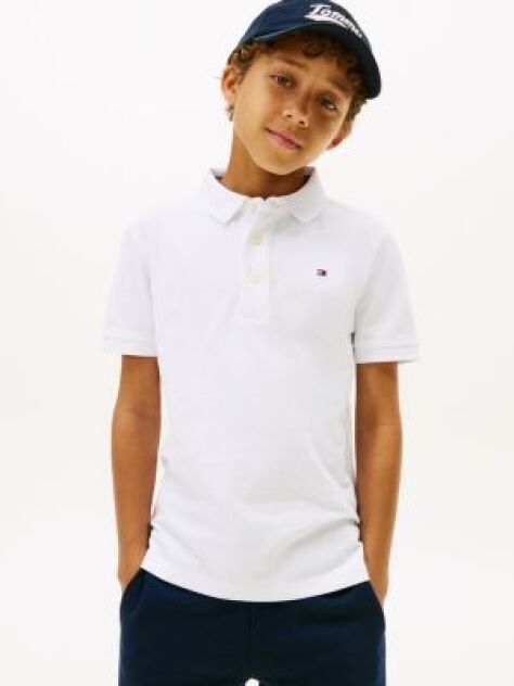 Alb Tricou Polo Din Bumbac Organic  Baieti