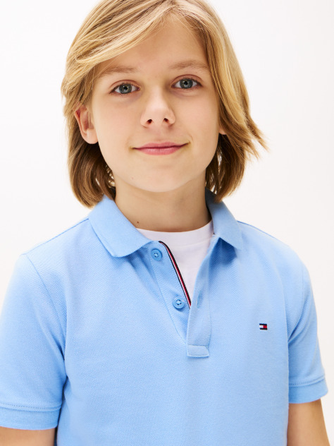 Blue Polo Regular Fit Essential Cu Steag Brodat  Baieti