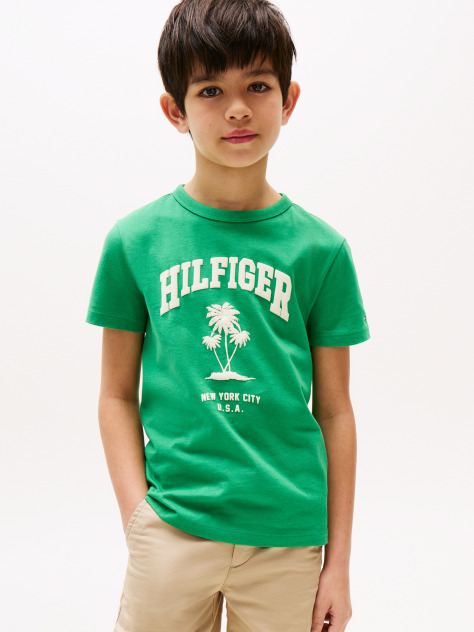 Verde Tricou Cu Logo Palmier  Baieti