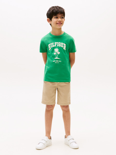 Verde Tricou Cu Logo Palmier  Baieti