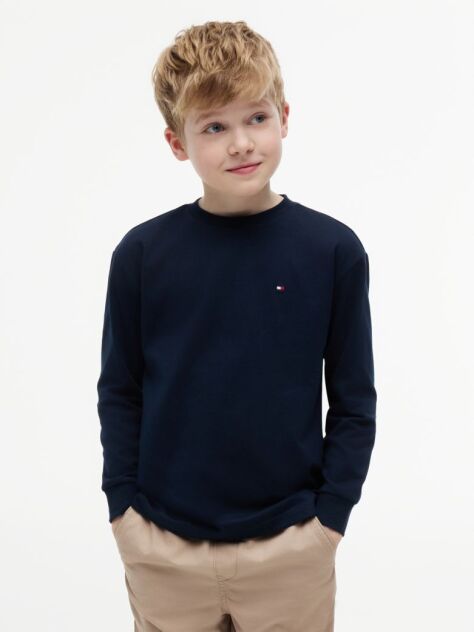 Blue Tricou Essential Din Jersey Cu Maneca Lunga  Baieti
