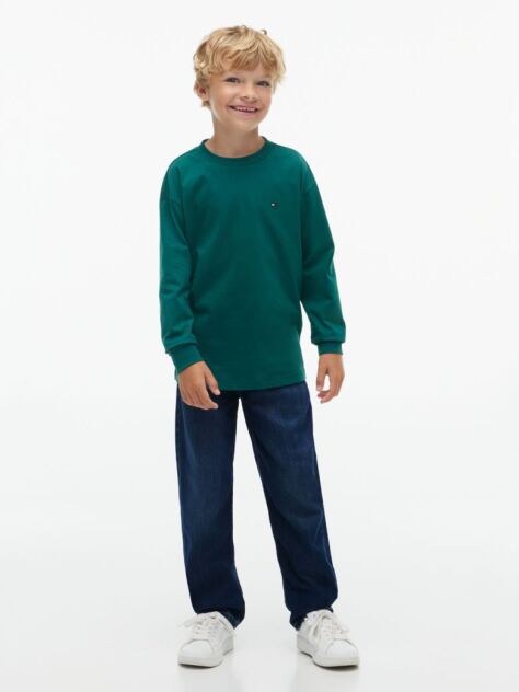 Verde Tricou Essential Din Jersey Cu Maneca Lunga  Baieti