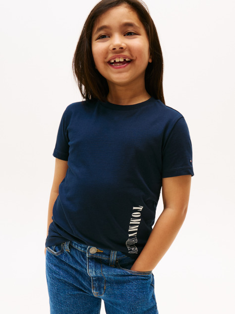 Blue Tricou Cu Grafica Si Logo In Contrast  Baieti