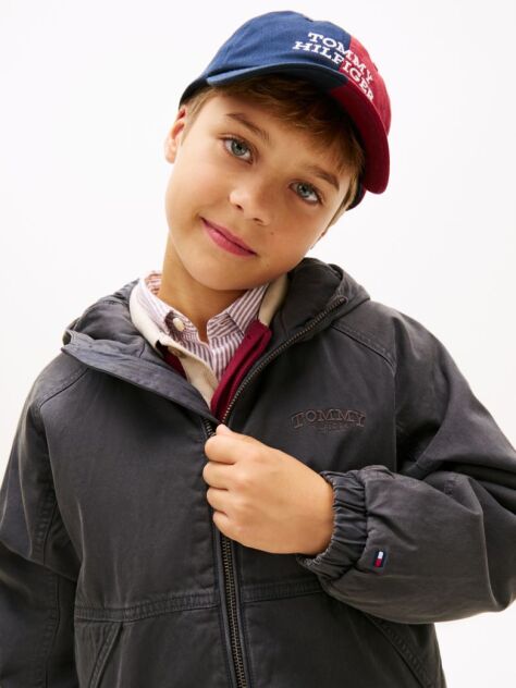 Black Lightweight Padded Hooded Jacket  Boys