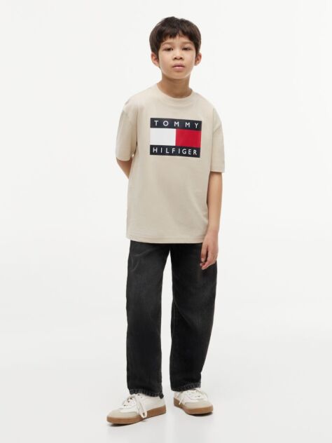 Bej Tricou Din Jersey Cu Imprimeu Heritage Flag  Baieti