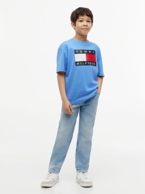 Blue Tricou Din Jersey Cu Imprimeu Heritage Flag  Baieti
