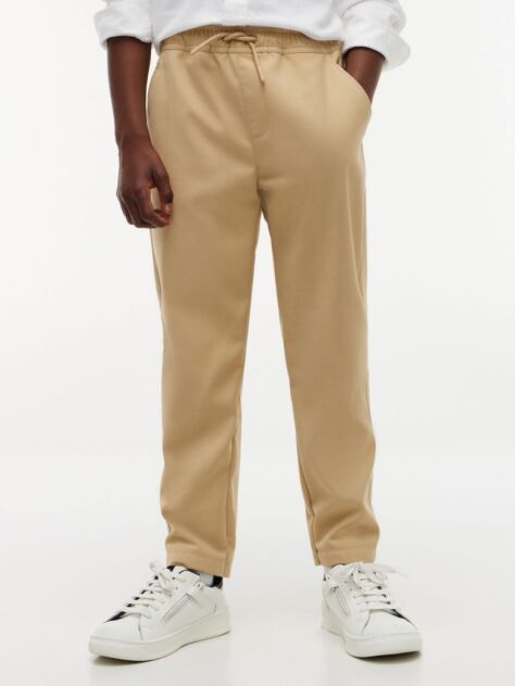 Maro Pantaloni Din Twill Cu Croiala Tapered  Baieti