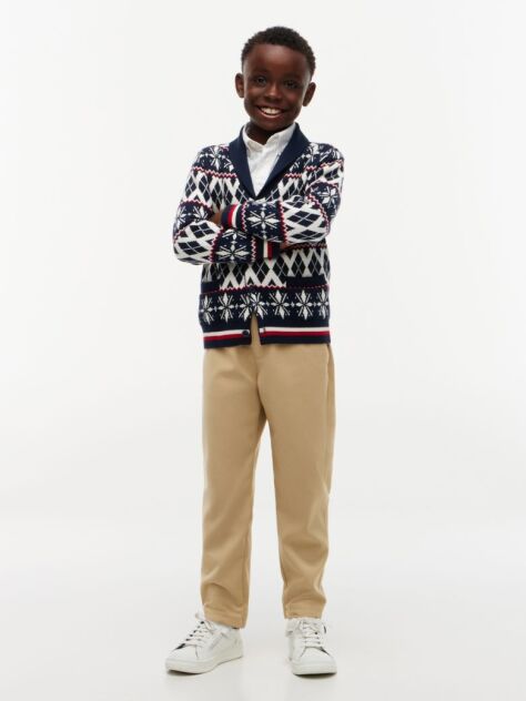 Maro Pantaloni Din Twill Cu Croiala Tapered  Baieti