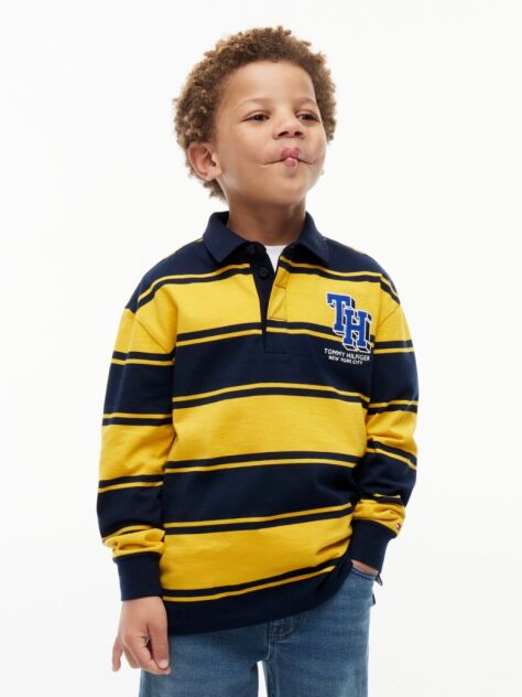 Multi Varsity Logo Embroidery Jersey Rugby Shirt  Boys