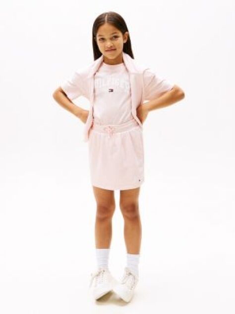 Pink Varsity Terry Mini Skirt  Girls