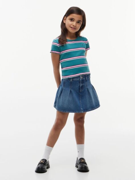 Multi Bluza Esentiala Ribbed Extra Slim Cu Maneci Scurte  Fete