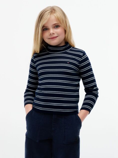 Multi Glitter Extra Slim Long Sleeve Top  Girls