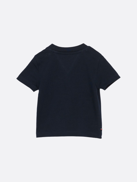 Blue Tricou Cu Guler Rotund Si Logo  Nou nascuti