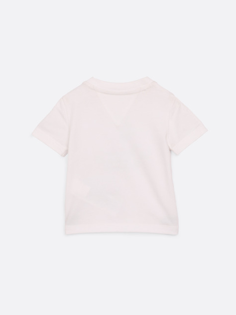Alb Tricou Cu Guler Rotund Si Logo  Nou nascuti