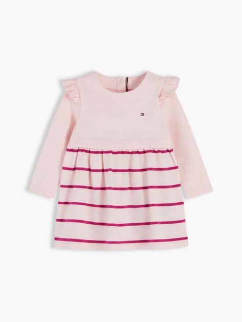 Pink Essential Frill Long Sleeve Dress  Newborn
