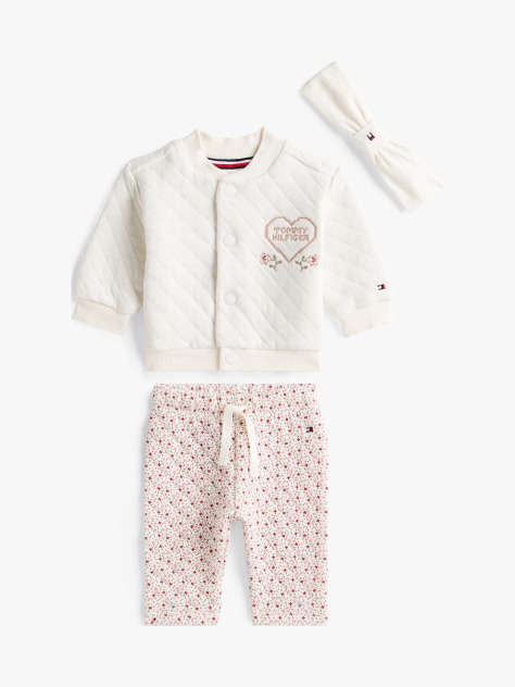 Beige Bomber And Pant Set Giftbox  Newborn