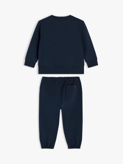 Blue Set Din Hanorac Cu Logo Si Pantaloni Joggers   Nou nascuti
