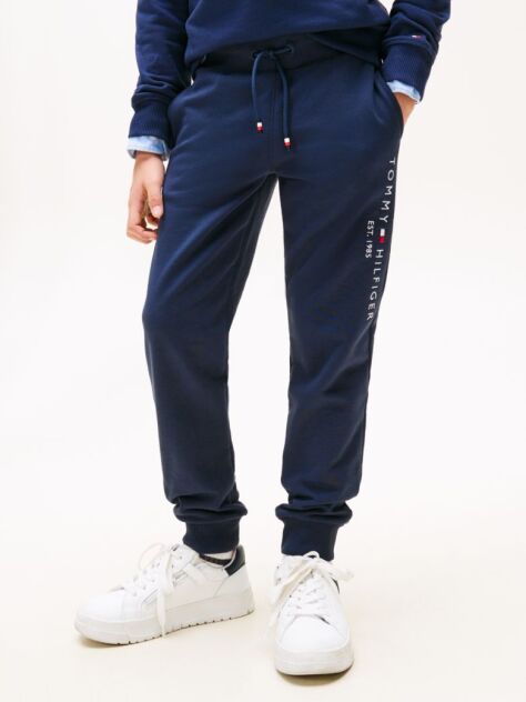 Blue Joggers Din Bumbac Organic Cu Logo Essential  Copii unisex