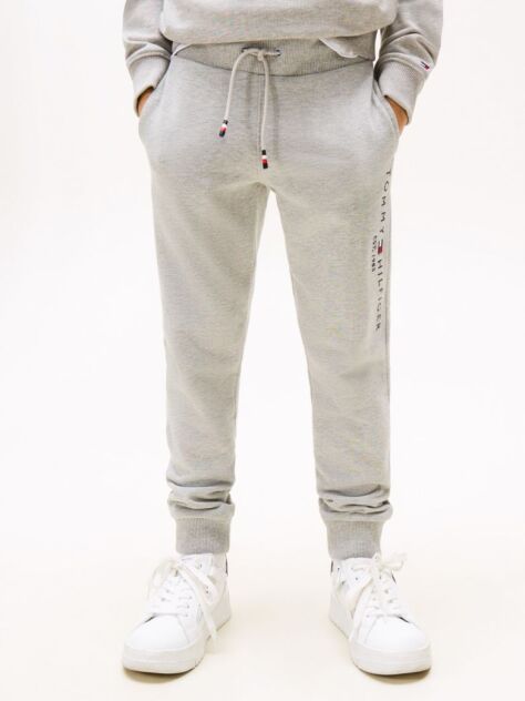 Gri Joggers Din Bumbac Organic Cu Logo Essential  Copii unisex