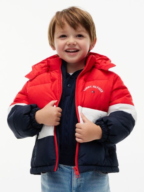 Multi Jacket Geaca Puffer Ripstop Cu Gluga Si Blocuri De Culori  Copii unisex
