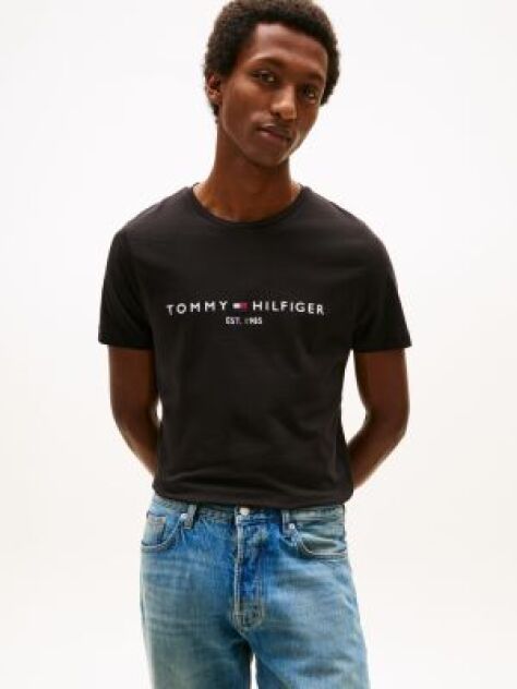 Negru Tricou Tommy Hilfiger Cu Logo  Barbati